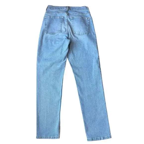 Everlane Cheeky Jeans Size 26 Regular Light Wash Denim Straight Leg Mid Rise - Picture 2 of 4